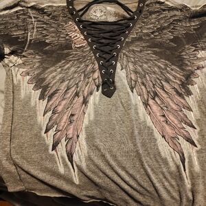 Women's Affliction tie up shirt